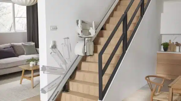 HomeGlide Stairlift Folding Rail