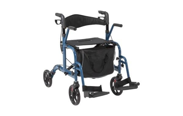 2-in-1 rollator wheelchair
