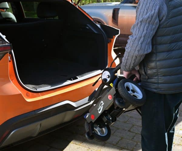 Mirage Folding Mobility Scooter in Car Boot