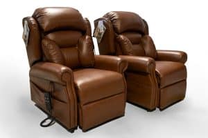 Ashore Taylor Riser Recliner Chair with Lateral Back in Leather